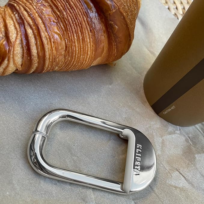 FLIP Bag Hook - Newly Redesigned. Portable Purse Hanger for Table with Magnetic Closure - Now Holds up to 50 lbs. Valentine's Gifts for Women (Silver)