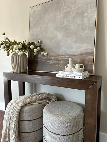 Plank+Beam Modern Solid Wood Console Table, 46 Inch, Sofa Table, Narrow Entryway Table for Hallway, Behind The Couch, Living Room, Foyer, Easy Assembly, Walnut