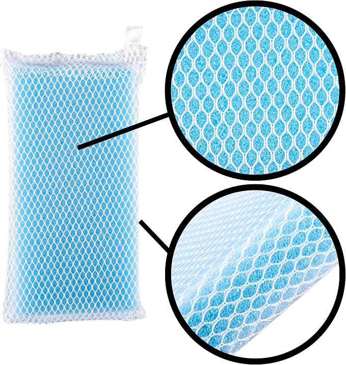 Non-Scratch, Gentle Mesh Dishwashing Sponge, Quick Dry, Odor-Resistant Dish Sponge, Gentle Cleaning for Kitchen, Dishes, Household Cleaning, Stainless Steel & Non-Stick Pans (Pack of 6)