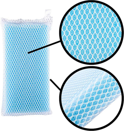 Non-Scratch, Gentle Mesh Dishwashing Sponge, Quick Dry, Odor-Resistant Dish Sponge, Gentle Cleaning for Kitchen, Dishes, Household Cleaning, Stainless Steel & Non-Stick Pans (Pack of 6)