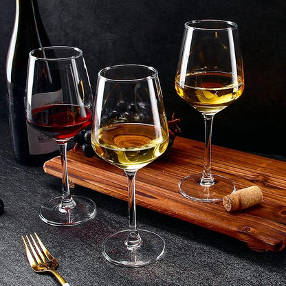 Wine Glasses Set of 12, 12oz Clear Red/White Wine Cup, Long Stem Wine Glasses for Party, Wedding and Home