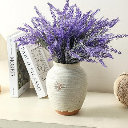 Ceramic Decorative Flower Vase 7.4 Inch Pottery Rustic Farmhouse Boho Terracotta Vase for Home Decor, Table, Living Room, Bathroom, Shelf, Mantel Decoration