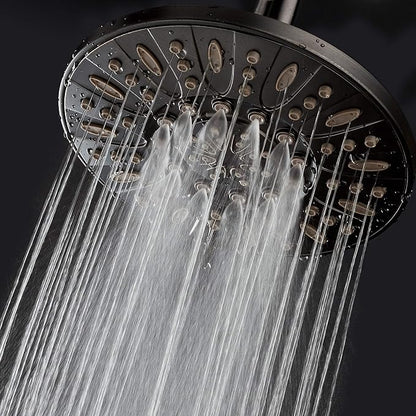 AquaDance OIL RUBBED BRONZE High Pressure 6-Setting 7" Rain Shower Head – Angle Adjustable, Anti-Clog Showerhead Jets, Tool-Free Installation - USA Standard Certified - U.S. Brand
