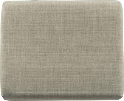 Spatial Order Home Decor | Upholstered MediumRectangular Storage Ottoman | Hinged Lid Ottoman with Storage for Living Room & Bedroom, Tan