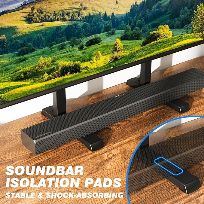 Rfiver Table Top TV Stand with Height Adjustable TV Legs, TV Stands Base with Cable Management for Most 37 to 86 90 Inch Flat or Curved TVs, Steel TV Feet Holds up to 150 lbs, Max VESA 800x600mm