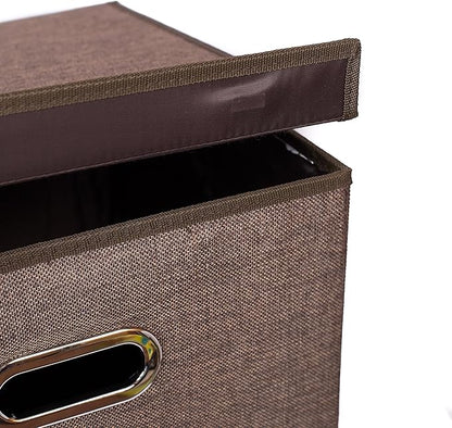 BIRDROCK HOME Laundry Hamper with Lid | Removable Bags for Sorting Clothes | Sectioned Laundry Basket for Bedroom & Bathroom | Collapsible Storage Bin with Cover | Double, Brown