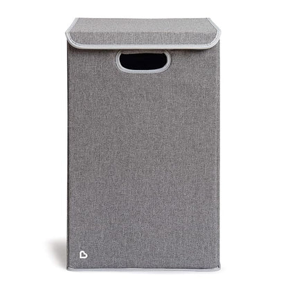 Munchkin Laundry Hamper for Baby and Kids, Collapsible Nursery Organizer with Lid, Grey