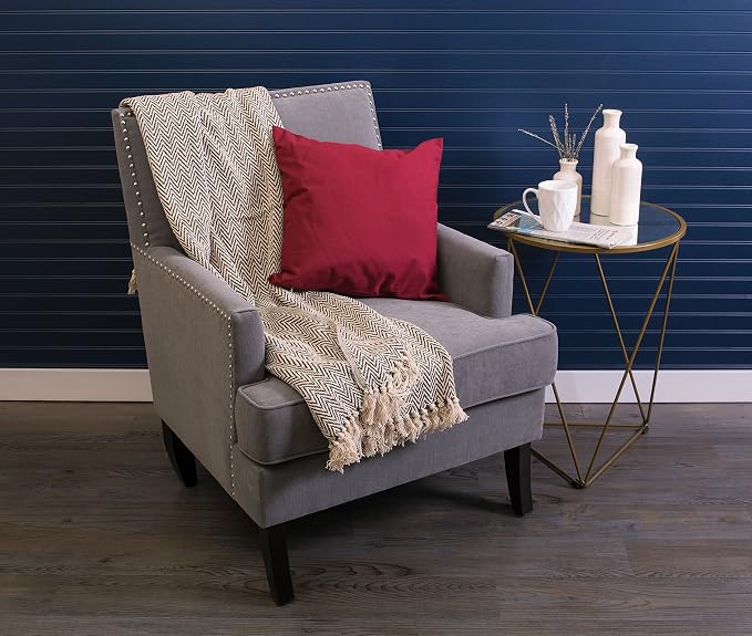 DII Chevron Throw Collection Handloomed Cotton, 50x60, Dark Brown (Pack of 2)