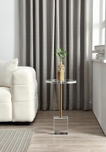 Clear Acrylic End Table,Side Table,for Livingroom,13.5 x 13.5 inch, 23 inch High