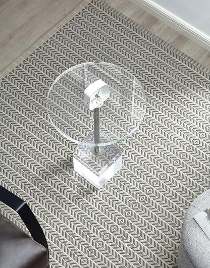 Clear Acrylic End Table,Side Table,for Livingroom,13.5 x 13.5 inch, 23 inch High