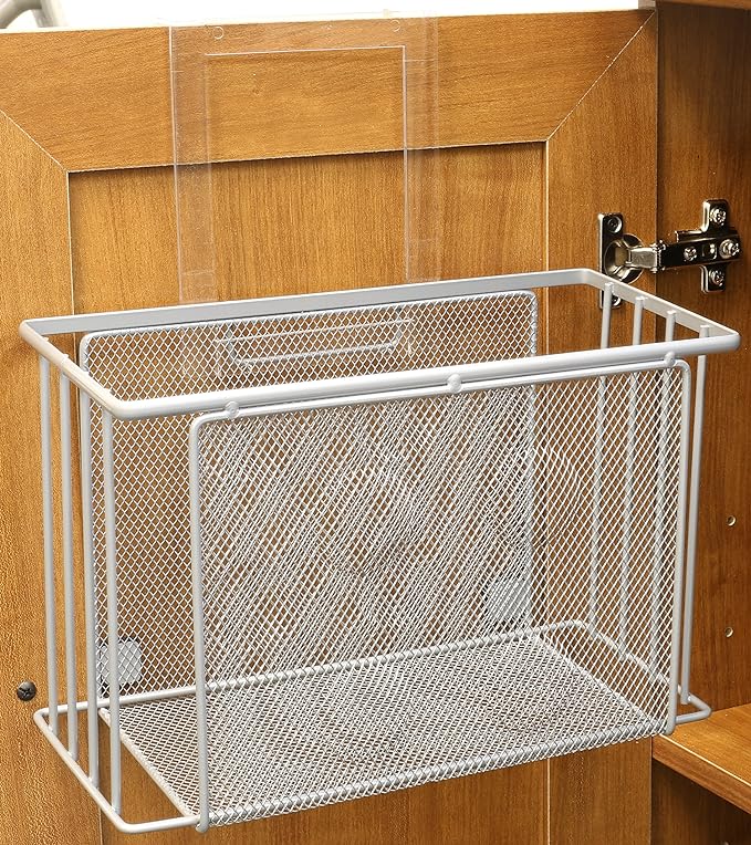 Deco Brothers Over Cabinet Door Organizer, Silver