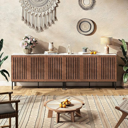 Set of 2,3 Door Accent Storage Cabinet with Doors and Adjustable Shelf,Freestanding Buffet Cabinet,Modern Sideboard Buffet Cabinet for Living Room,Dining Room,Kitchen,Hallway