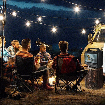 Monster Vision 2 | Portable Entertainment System with 15.6" 1080p Display & 60W Speakers | up to 25 Hours of Playtime | Dual HDMI Ports | Includes USB-C to HDMI Cable | ATSC Tuner for Portable TV use