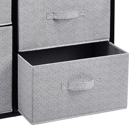 Amazon Basics Closet Organizer with 5-Fabric Storage Drawers for Bedroom, Living Room, Black
